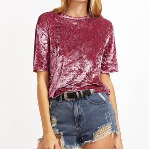 ❤️Plum Pink Velvet Top❤️